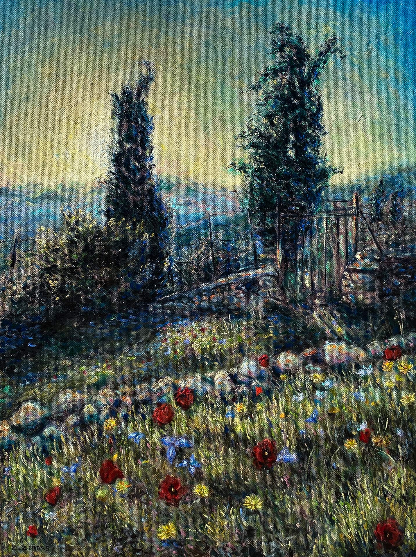 Aegina painting by artist Zac Zorbas